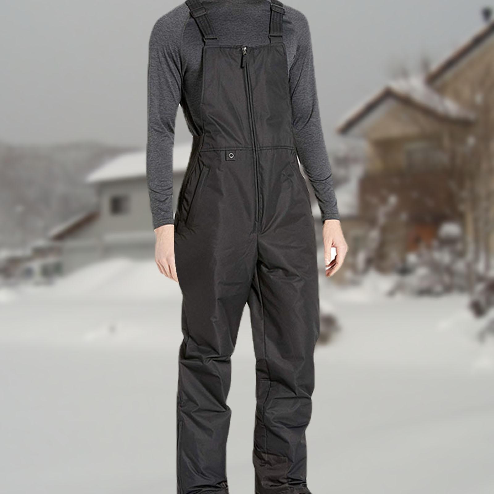 보온 스키 팬츠 오버올, 편안하고 튼튼한 스노우 빕 스노우보드 팬츠, 착용하기 쉬운 다기능 립스톱 스키 팬츠